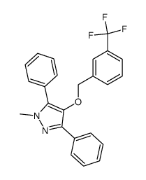 1-methyl-3,5-diphenyl-4-(3-trifluoromethyl-benzyloxy)-1H-pyrazole结构式