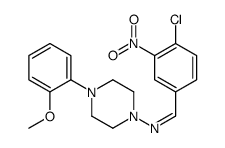 (E)-1-(4-chloro-3-nitrophenyl)-N-[4-(2-methoxyphenyl)piperazin-1-yl]methanimine结构式