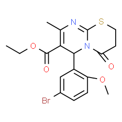 ethyl 6-(5-bromo-2-methoxyphenyl)-8-methyl-4-oxo-3,4-dihydro-2H,6H-pyrimido[2,1-b][1,3]thiazine-7-carboxylate picture