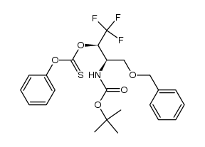 tert-butyl ((2R,3R)-1-(benzyloxy)-4,4,4-trifluoro-3-((phenoxycarbonothioyl)oxy)butan-2-yl)carbamate Structure