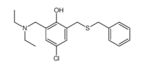 2-(benzylsulfanylmethyl)-4-chloro-6-(diethylaminomethyl)phenol结构式
