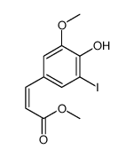 methyl 3-(4-hydroxy-3-iodo-5-methoxyphenyl)prop-2-enoate结构式