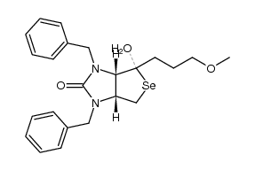 (3aS)-1,3-dibenzyl-4ξ-hydroxy-4ξ-(3-methoxy-propyl)-(3ar,6ac)-tetrahydro-selenolo[3,4-d]imidazol-2-one结构式