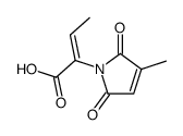 α-[(Z)-Ethylidene]-2,5-dihydro-3-methyl-2,5-dioxo-1H-pyrrole-1-acetic acid Structure