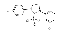 1-(3-chlorophenyl)-3-(4-methylphenyl)-2-(trichloromethyl)imidazolidine结构式