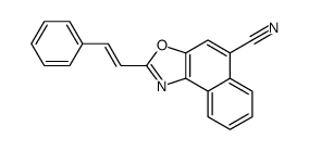 2-(2-phenylethenyl)benzo[e][1,3]benzoxazole-5-carbonitrile Structure