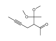 3-(1,1-dimethoxyethyl)hept-5-yn-2-one结构式