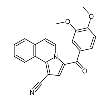 3-(3,4-dimethoxybenzoyl)pyrrolo[2,1-a]isoquinoline-1-carbonitrile结构式