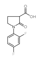 1-(2,4-difluorophenyl)-2-oxopyrrolidine-3-carboxylic acid结构式