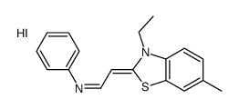 N-[2-(3-ethyl-6-methyl-1,3-benzothiazol-3-ium-2-yl)ethenyl]aniline,iodide Structure