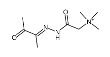 Trimethyl-[1-methyl-2-oxo-prop-(Z)-ylidene-hydrazinocarbonylmethyl]-ammonium结构式