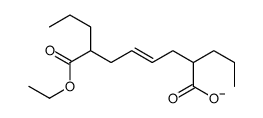7-ethoxycarbonyl-2-propyldec-4-enoate结构式