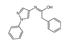 2-phenyl-N-(1-phenylpyrazol-4-yl)acetamide结构式