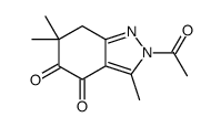 2-acetyl-3,6,6-trimethyl-7H-indazole-4,5-dione Structure
