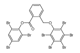 2-Pentabromophenyloxymethyl-benzoic acid 2,4,6-tribromo-phenyl ester Structure