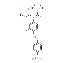 3-[[1-(2,5-dioxopyrrolidin-1-yl)ethyl][3-methyl-4-[(4-nitrophenyl)azo]phenyl]amino]propiononitrile结构式
