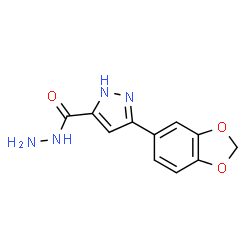 3-(1,3-benzodioxol-5-yl)-1H-pyrazole-5-carbohydrazide结构式