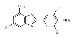 2,6-dibromo-4-(5,7-dimethyl-1,3-benzoxazol-2-yl)aniline结构式