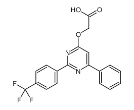 2-[6-phenyl-2-[4-(trifluoromethyl)phenyl]pyrimidin-4-yl]oxyacetic acid Structure