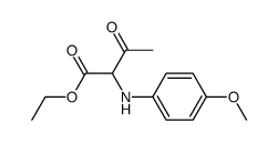 ethyl 2-[(4-methoxyphenyl)amino]-3-oxobutanoate结构式