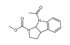 1,2,3,3a,8,8a-hexahydro-8-acetyl-1-methoxycarbonylpyrrolo[2,3-b]indole结构式