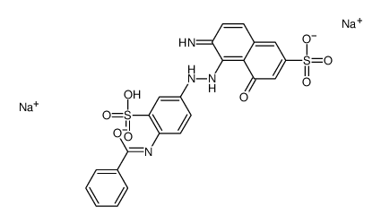 disodium 6-amino-5-[[4-(benzoylamino)-3-sulphonatophenyl]azo]-4-hydroxynaphthalene-2-sulphonate Structure