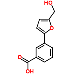 3-(5-HYDROXYMETHYL-FURAN-2-YL)-BENZOIC ACID结构式