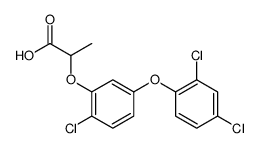 2-[2-chloro-5-(2,4-dichlorophenoxy)phenoxy]propanoic acid Structure