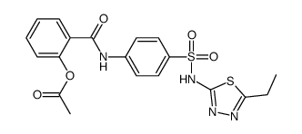 [2-[[4-[(5-ethyl-1,3,4-thiadiazol-2-yl)sulfamoyl]phenyl]carbamoyl]phenyl] acetate Structure