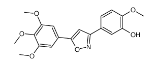 2-methoxy-5-[5-(3,4,5-trimethoxyphenyl)-1,2-oxazol-3-yl]phenol结构式