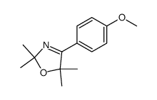 2,2,5,5-tetramethyl-4-(p-methoxyphenyl)-3-oxazoline结构式
