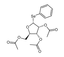 1-α-phenyl selenyl-2,3,5-tri-O-acetylribose结构式