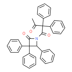 1-(1,3-Dioxo-2,2-diphenylbutyl)-3,3,4-triphenylazetidin-2-one结构式