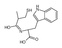 (2S)-3-(1H-indol-3-yl)-2-[(2-methyl-3-sulfanylpropanoyl)amino]propanoic acid结构式