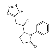 1-phenyl-5-(tetrazol-5-ylacetyl)pyrrolidin-2-one Structure