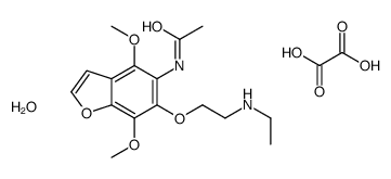 N-[6-[2-(ethylamino)ethoxy]-4,7-dimethoxy-1-benzofuran-5-yl]acetamide,oxalic acid,hydrate Structure