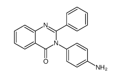3-(4-aminophenyl)-2-phenylquinazolin-4-one结构式