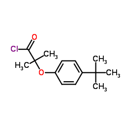 2-(4-tert-butylphenoxy)-2-methylpropanoyl chloride结构式