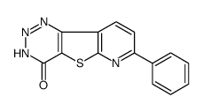 7-phenyl-1H-pyrido[2,3]thieno[2,4-b]triazin-4-one结构式