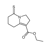 1-Indolizinecarboxylic acid,2,3,5,6,7,8-hexahydro-5-thioxo-,ethyl ester结构式