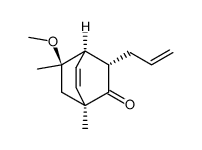 Bicyclo[2.2.2]oct-5-enone, 8-methoxy-1,8-dimethyl-3-(2-propenyl)-, (1S,3S,4R,8R)- (9CI)结构式