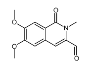 6,7-dimethoxy-3-formyl-2-methyl-1(2H)-isoquinolone结构式