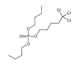 Phosphoric acid dibutyl 5,5,5-trichloropentyl ester Structure