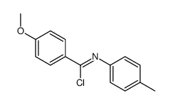 4-methoxy-N-(4-methylphenyl)benzenecarboximidoyl chloride结构式