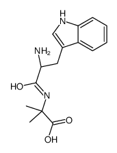 2-[[(2S)-2-amino-3-(1H-indol-3-yl)propanoyl]amino]-2-methylpropanoic acid结构式