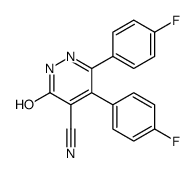 3,4-bis(4-fluorophenyl)-6-oxo-1H-pyridazine-5-carbonitrile结构式