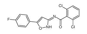 2,6-dichloro-N-[5-(4-fluorophenyl)-1,2-oxazol-3-yl]benzamide结构式