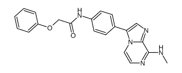 N-[4-(8-Methylamino-imidazo[1,2-a]pyrazin-3-yl)-phenyl]-2-phenoxy-acetamide结构式