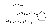 Benzaldehyde, 3-bromo-4-(cyclopentyloxy)-5-ethoxy Structure