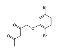 1-(2,5-dibromophenoxy)pentane-2,4-dione Structure